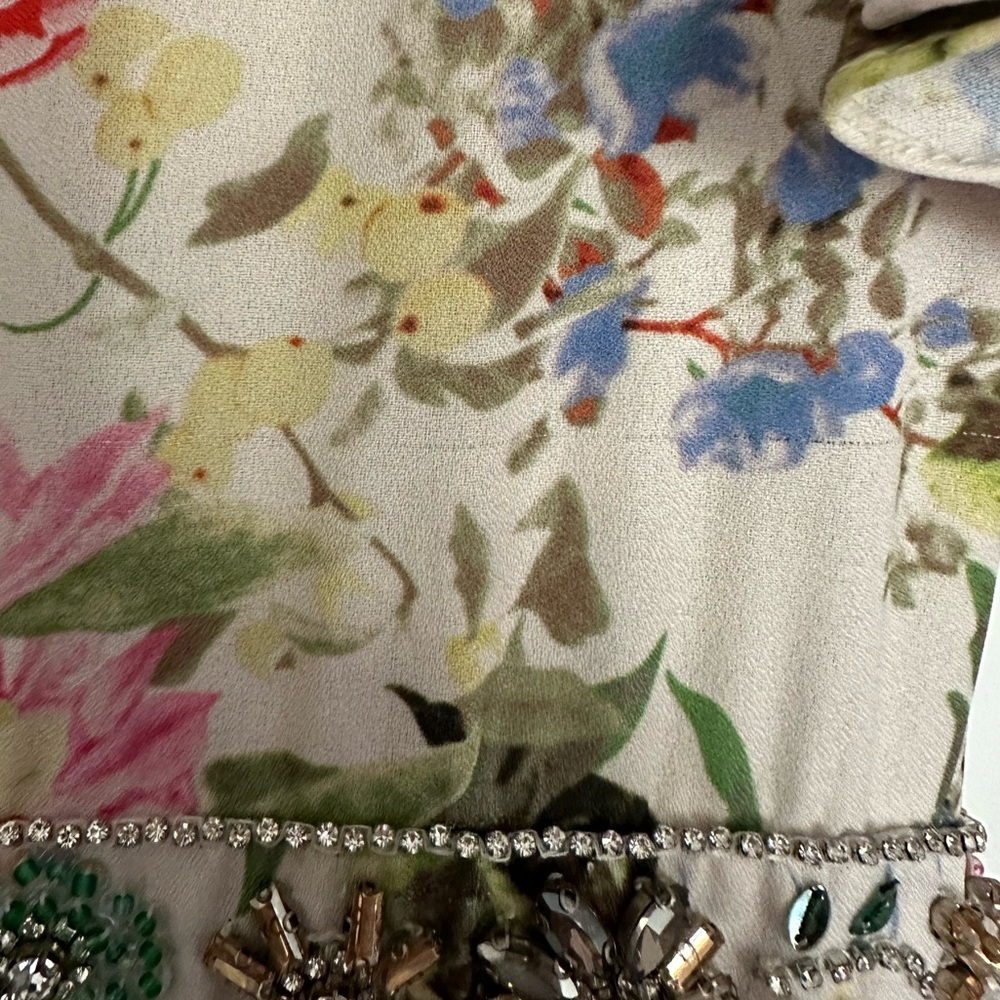 Mac Duggal‎ Floral Faux Wrap Flutter Sleeve A-line Gown- NWT 2 - Picture 10 of 10